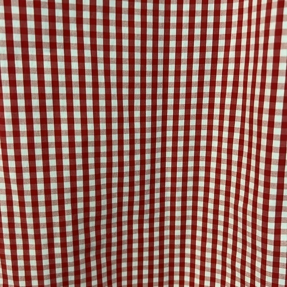 Lafayette 148 New York Paget Red White Gingham Cotton Button Down Shirt Size M - Picture 9 of 13
